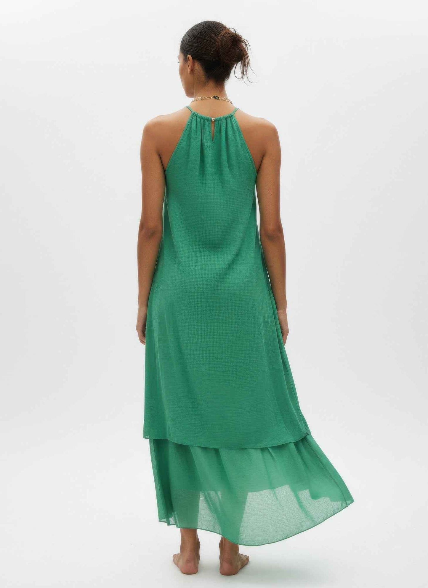 Solid Sleeveless Dress