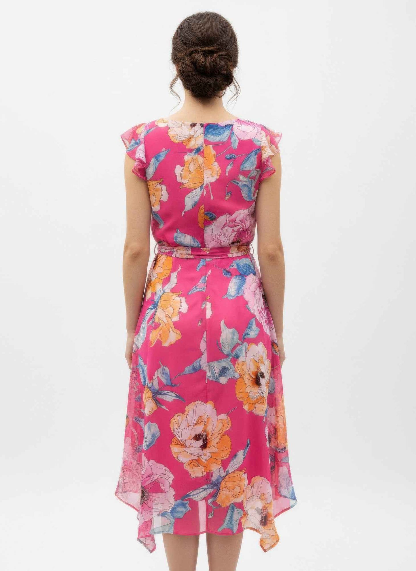 Floral Ruffled Sleeve