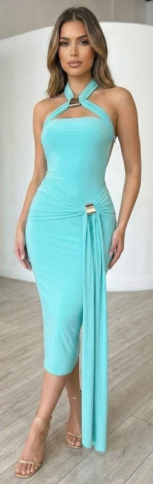 Halter-style Midi Dress