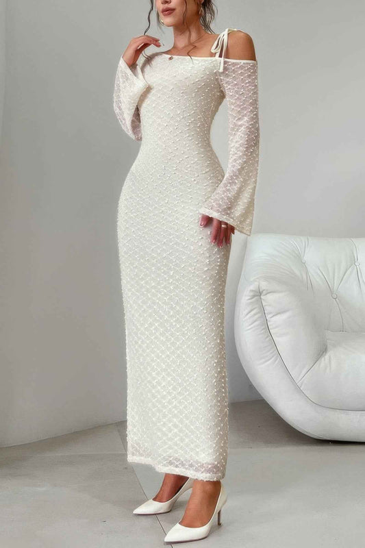 Off Shoulder Long Sleeve Dress