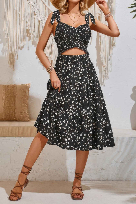 Square Neck Leopard Dress