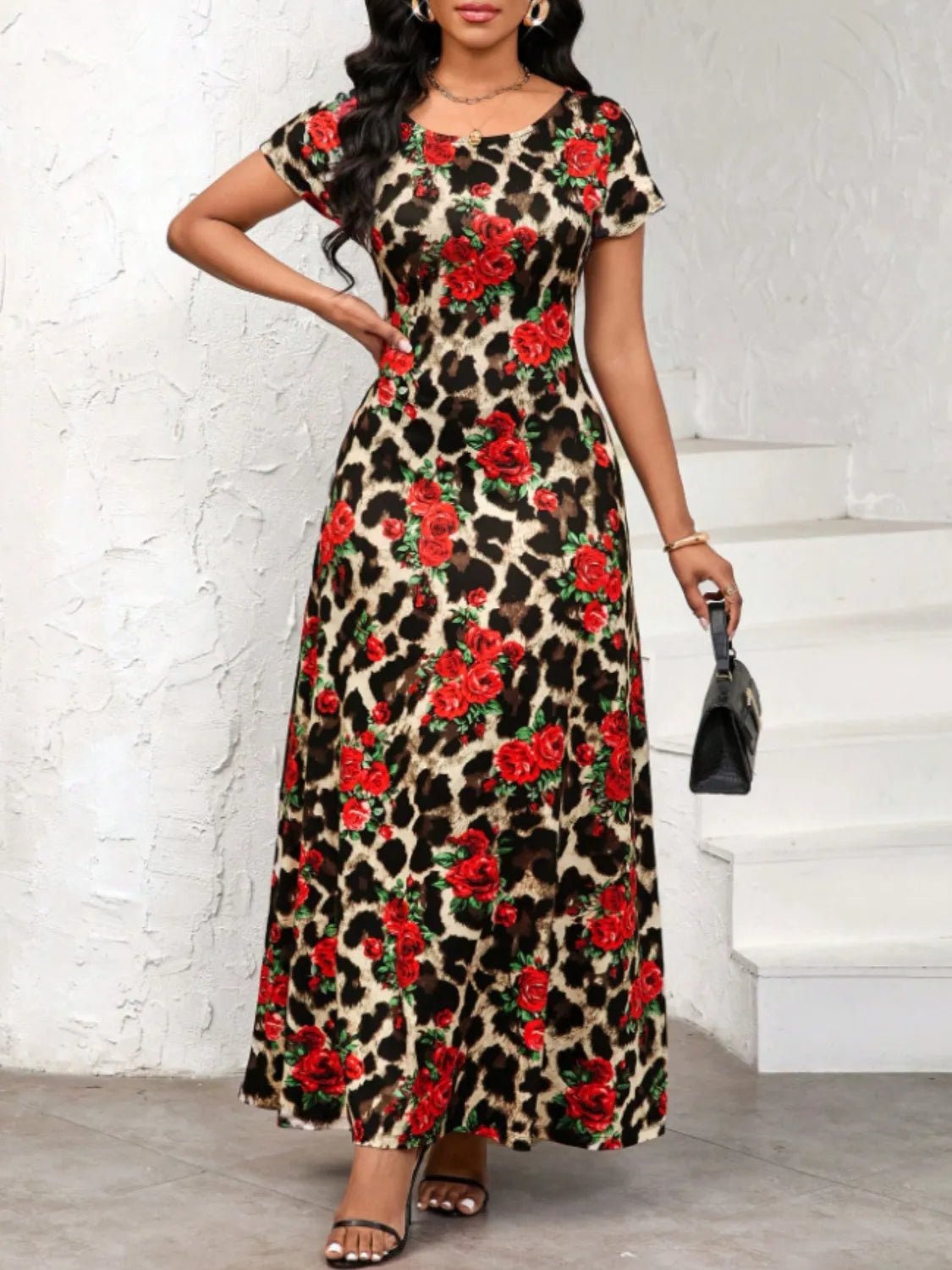Short Sleeve Maxi Dress - The Nicole - Tayan Dress Co.