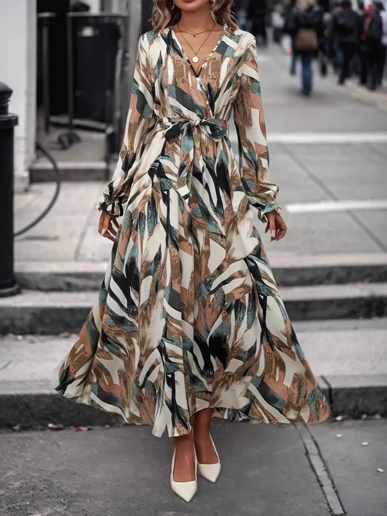 Long Sleeve Maxi Dress - The Nicole - Tayan Dress Co.