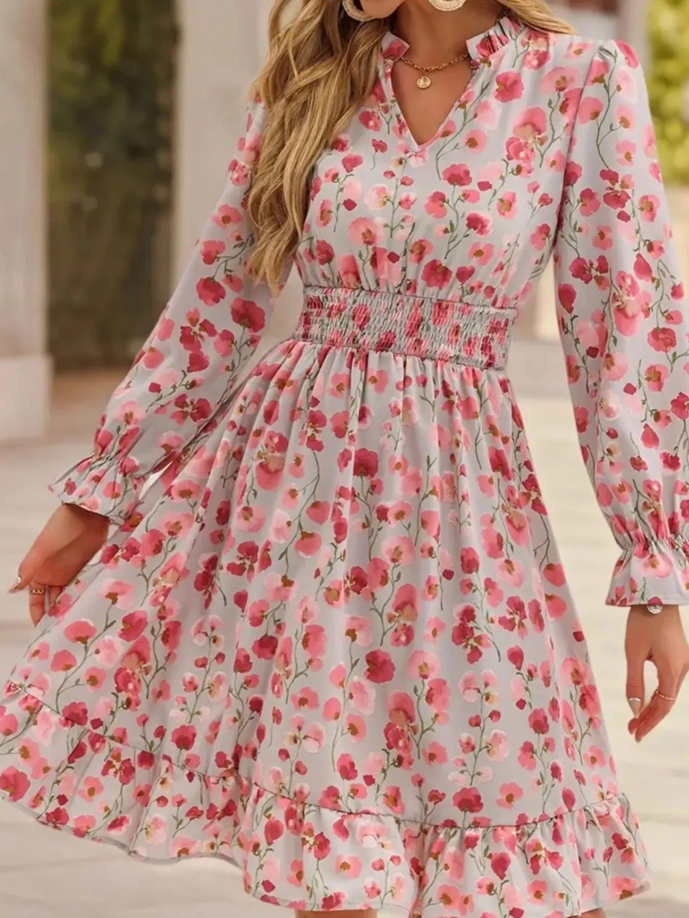 Long Sleeve Ruffle Dress - The Nicole - Tayan Dress Co.