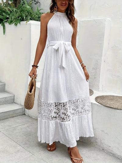 Lace Detail Sleeveless Maxi Cami Dress - TNT Dress Co.