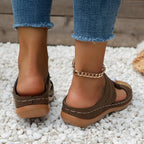 Open Toe Wedge Sandals - The Nicole - Tayan Dress Co.