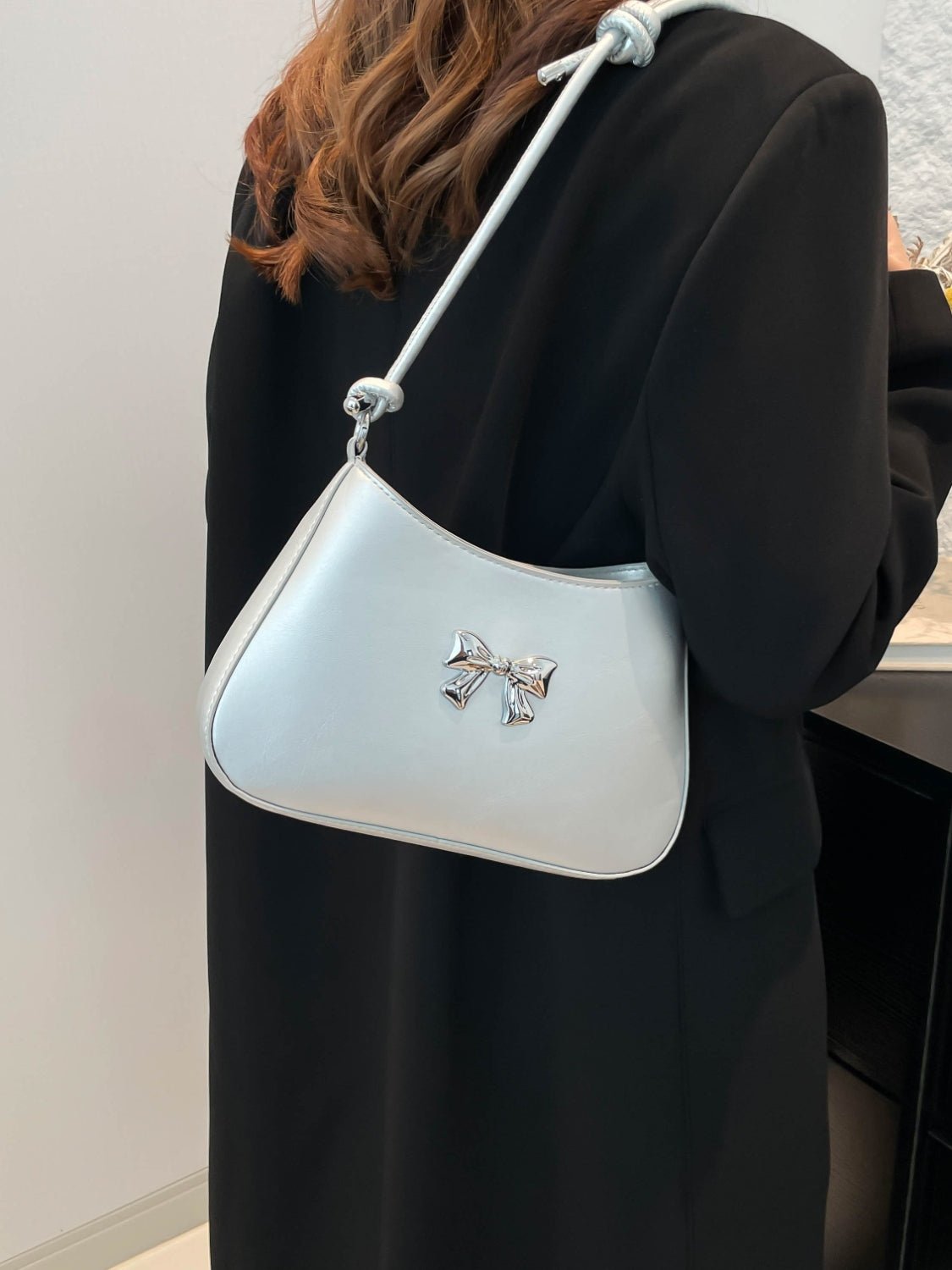 Bow - Detail PU Leather Knotted Strap Handbag - TNT Dress Co.