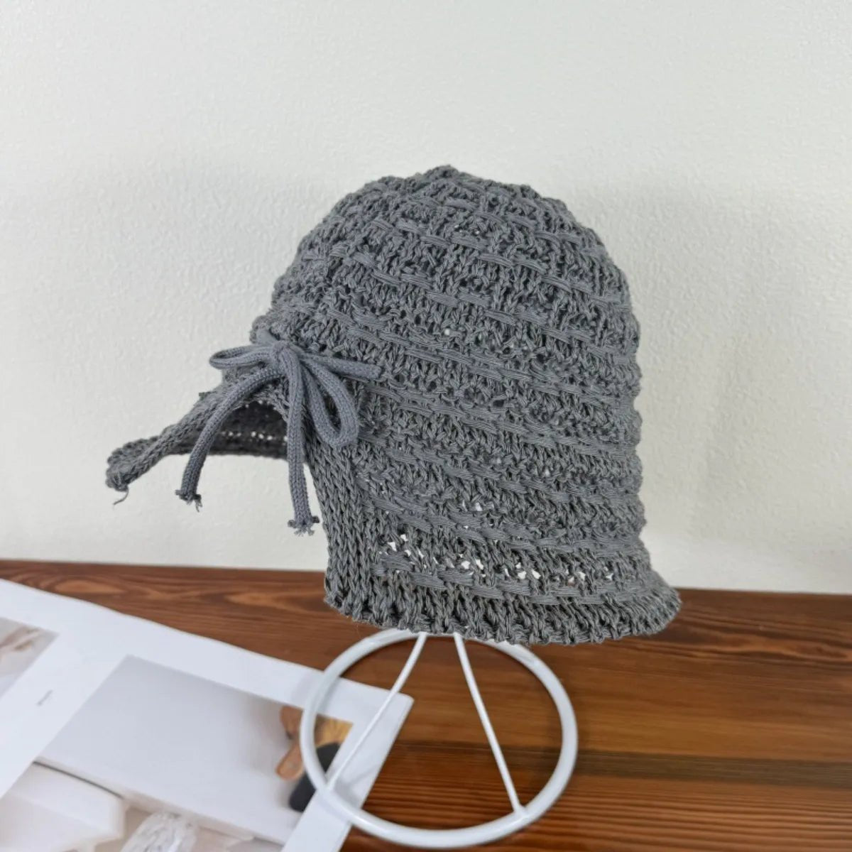 Crochet Hat with Drawstring - The Nicole - Tayan Dress Co.