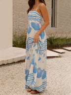 Seashell Print Spaghetti Strap Maxi Dress - TNT Dress Co.