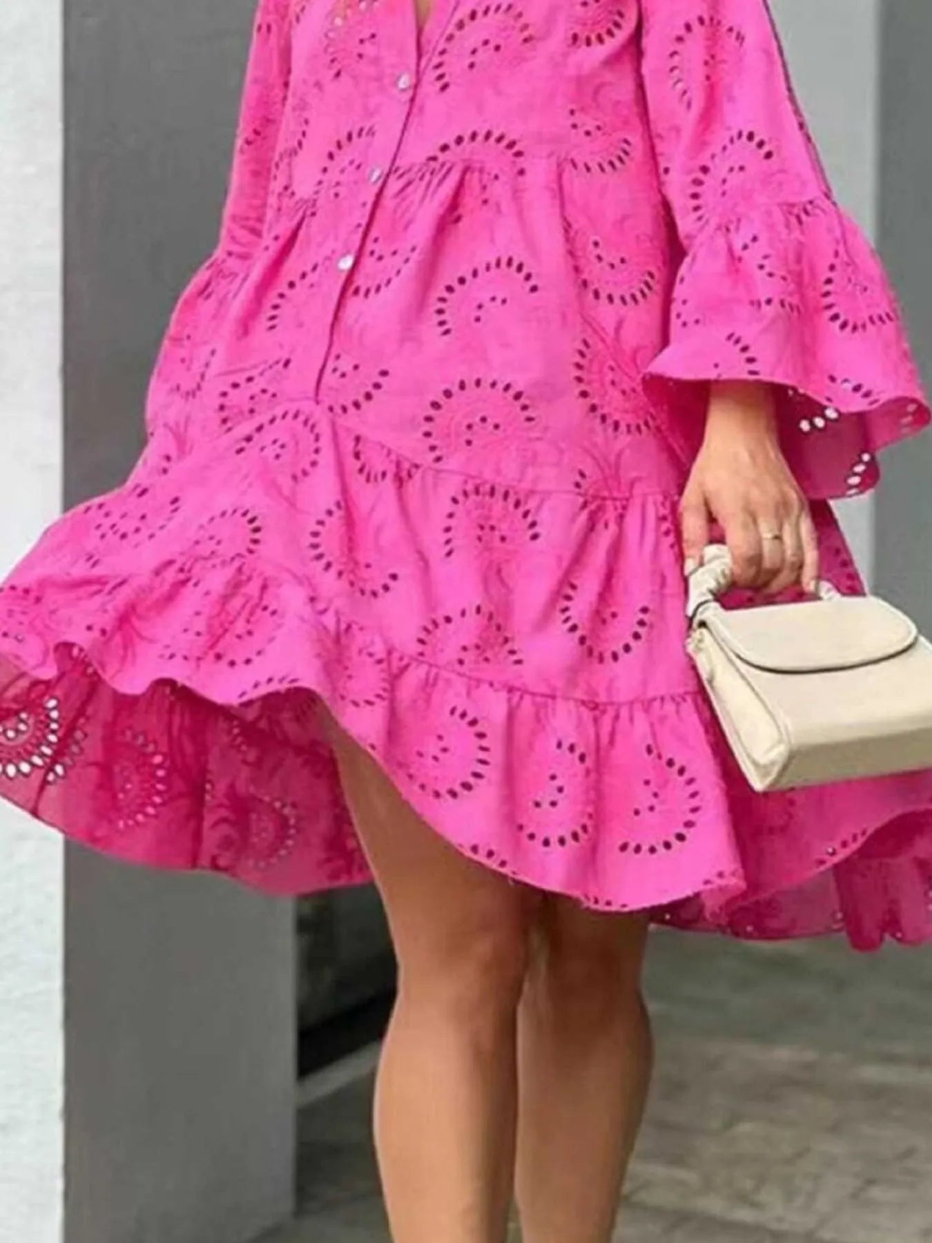 Ruffled Hem Dress - The Nicole - Tayan Dress Co.
