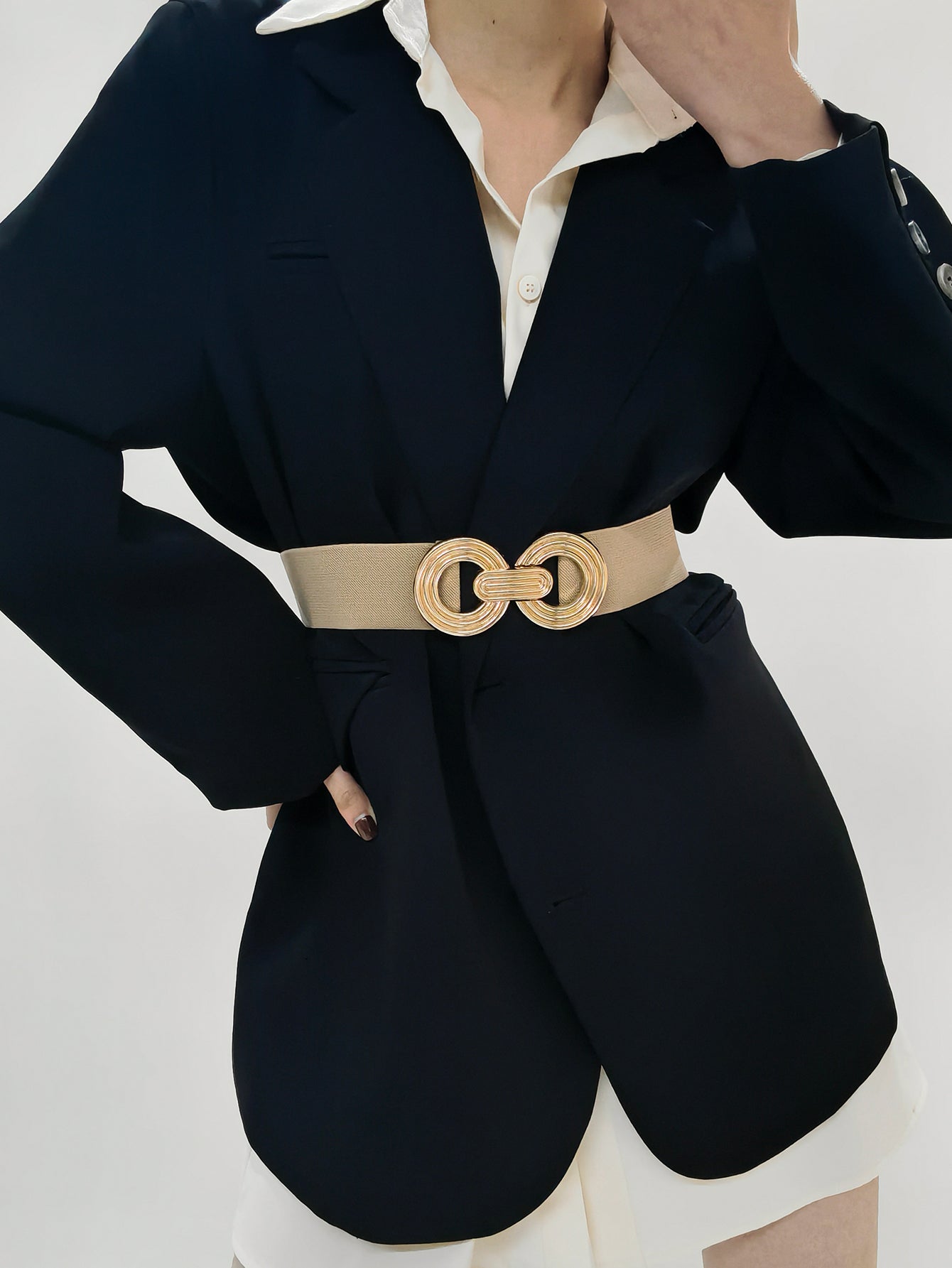 Geometric Buckle Elastic Wide Belt - TNT Trends 