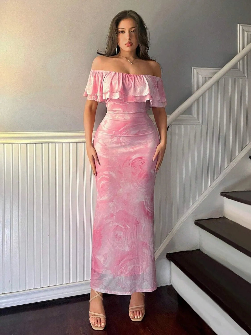 Layered Ruffled Off - Shoulder Dress - TNT Dress Co.