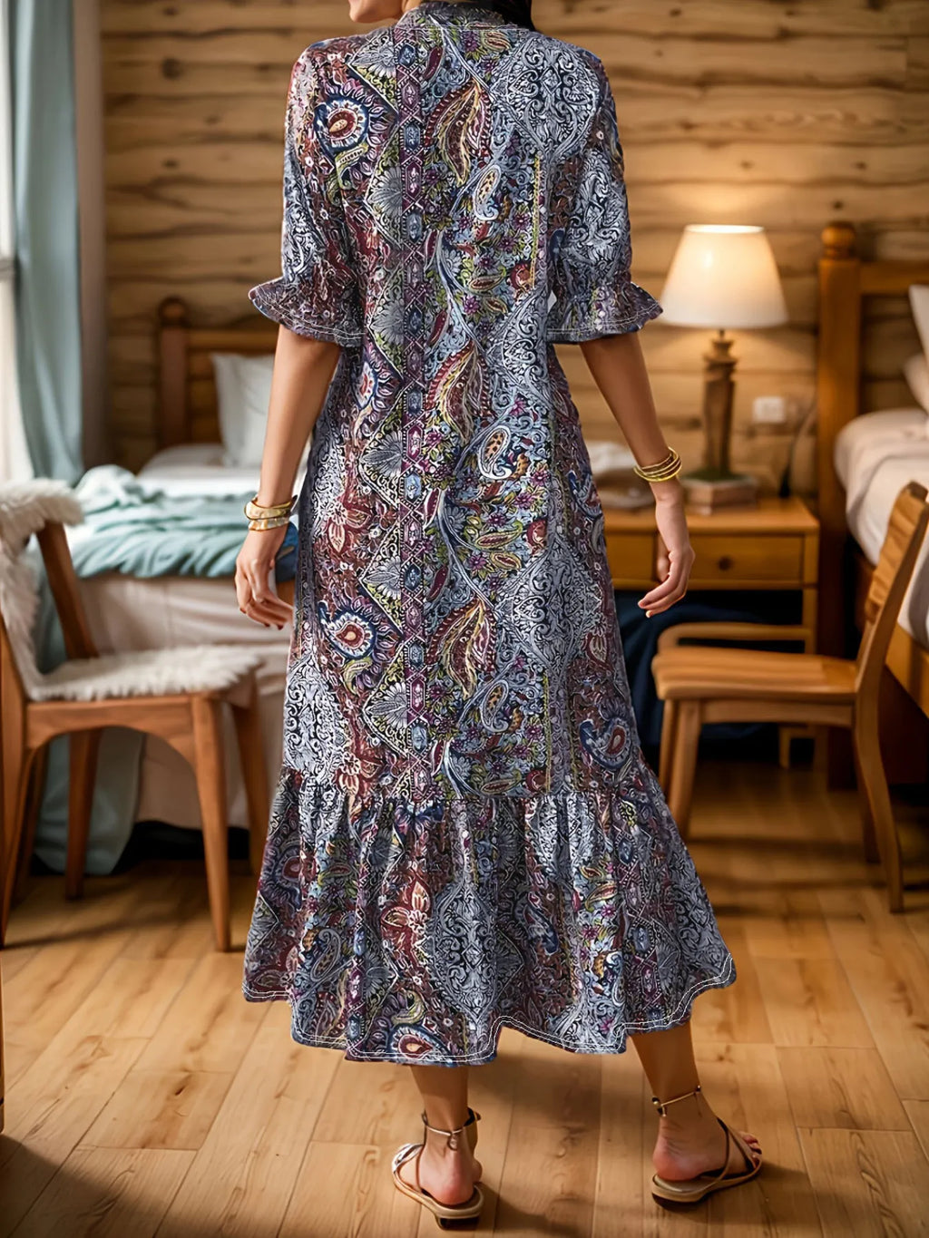 Ruffle Hem Midi Dress - The Nicole - Tayan Dress Co.