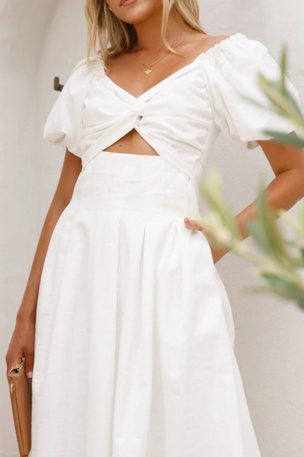 Sweetheart Neck Puff Sleeve Dress - TNT Dress Co.