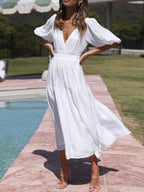 V - Neck Midi Dress - The Nicole - Tayan Dress Co.