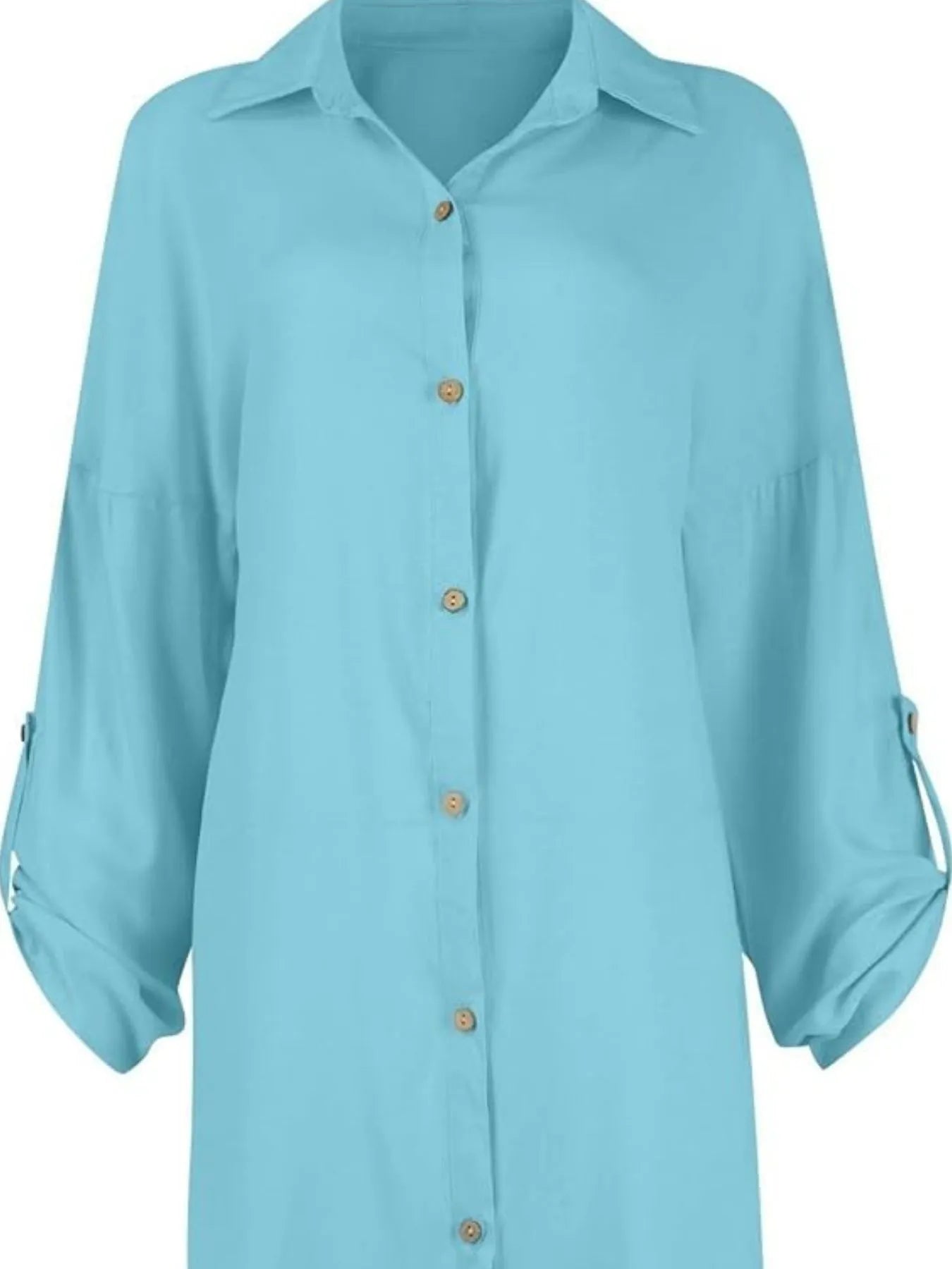 Button Down Long Sleeve Shirt Dress - TNT Dress Co.
