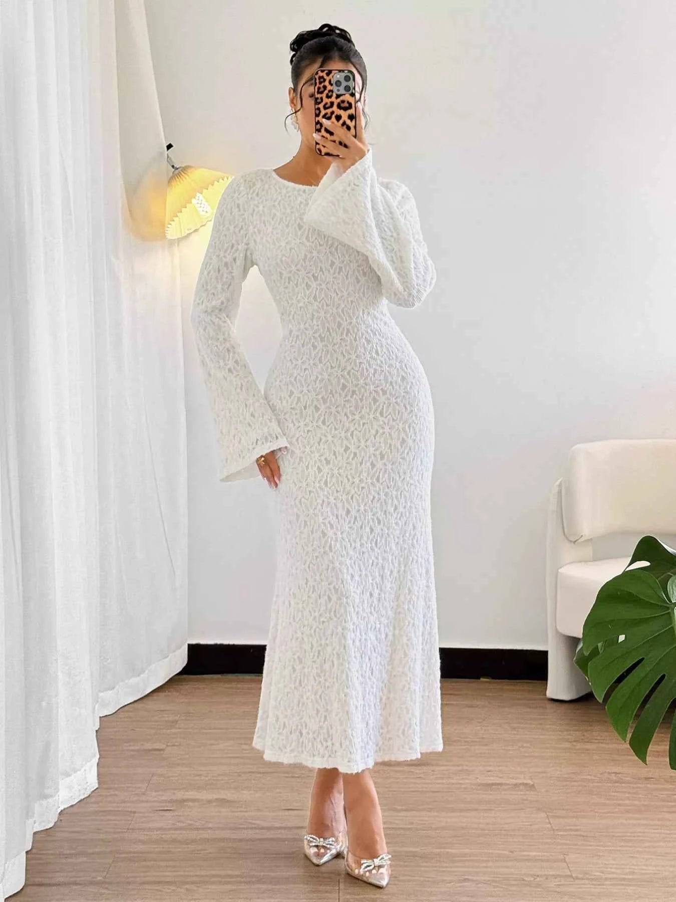 Flare Long Sleeve Dress