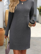 Striped Long Sleeve Mini Dress - TNT Dress Co.