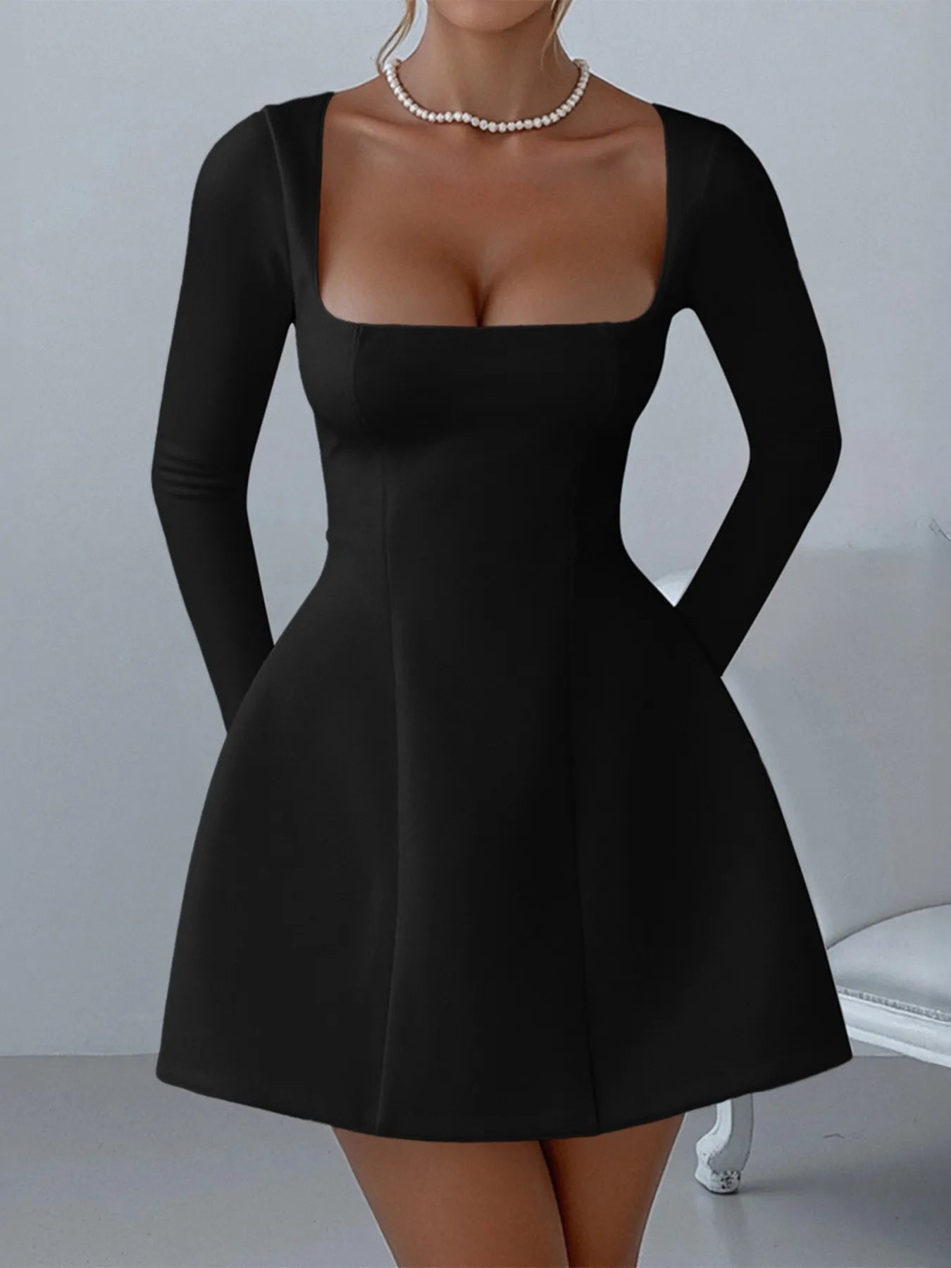 Long Sleeve Mini Dress - The Nicole - Tayan Dress Co.