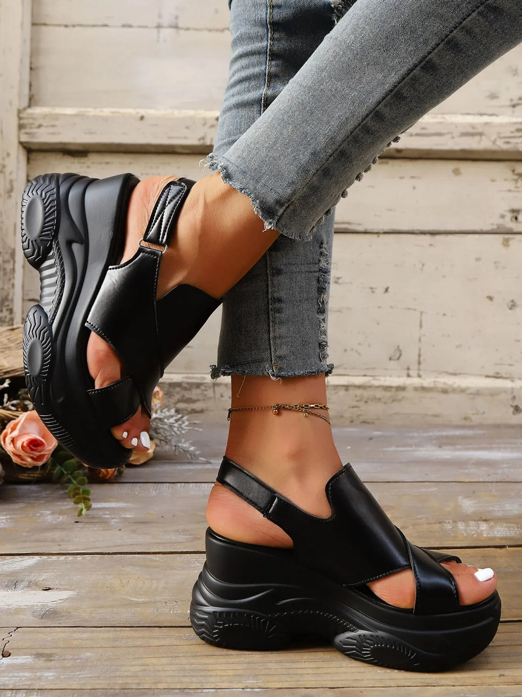 Platform Wedge Sandals - The Nicole - Tayan Dress Co.