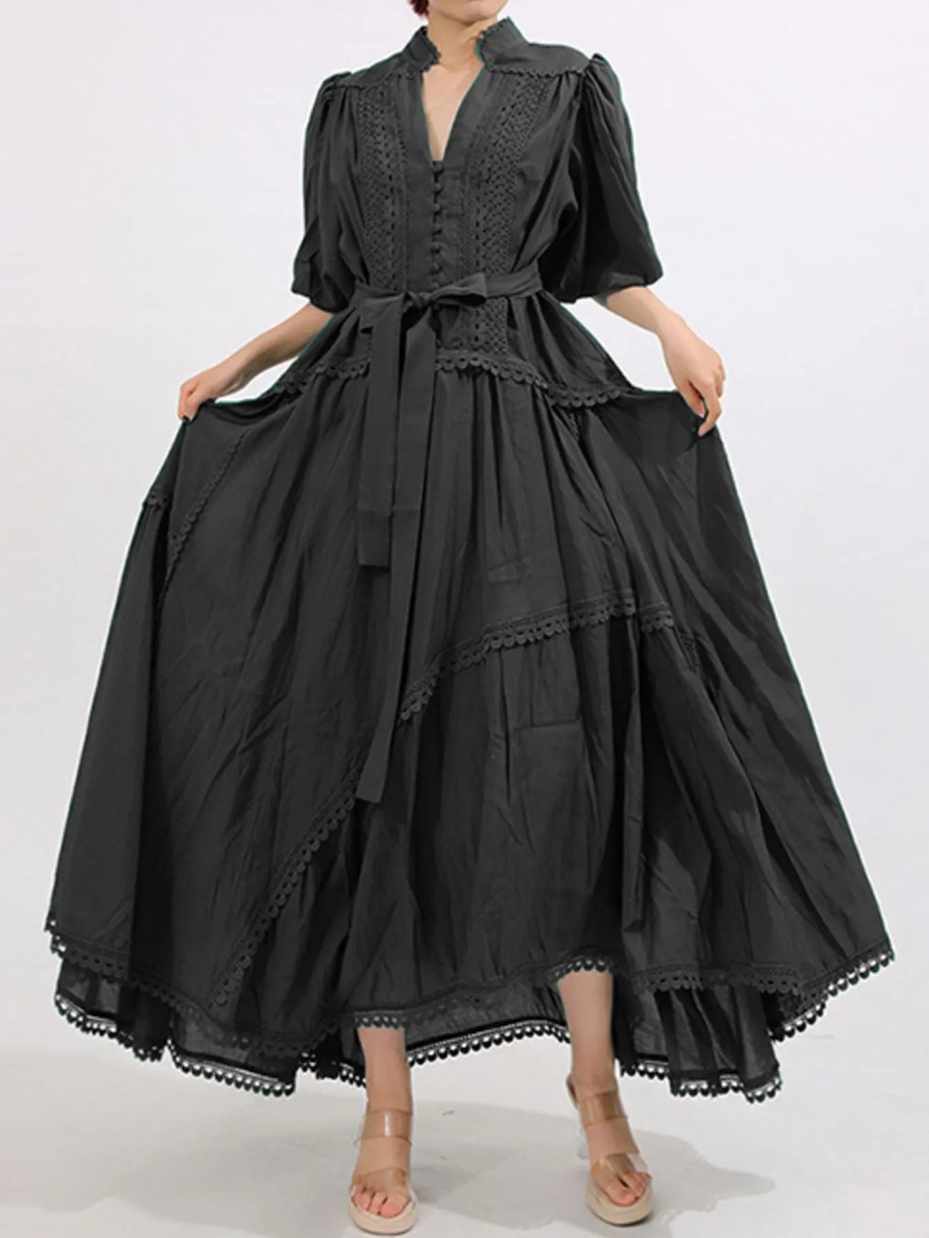 Mid Sleeve Maxi Dress - The Nicole - Tayan Dress Co.