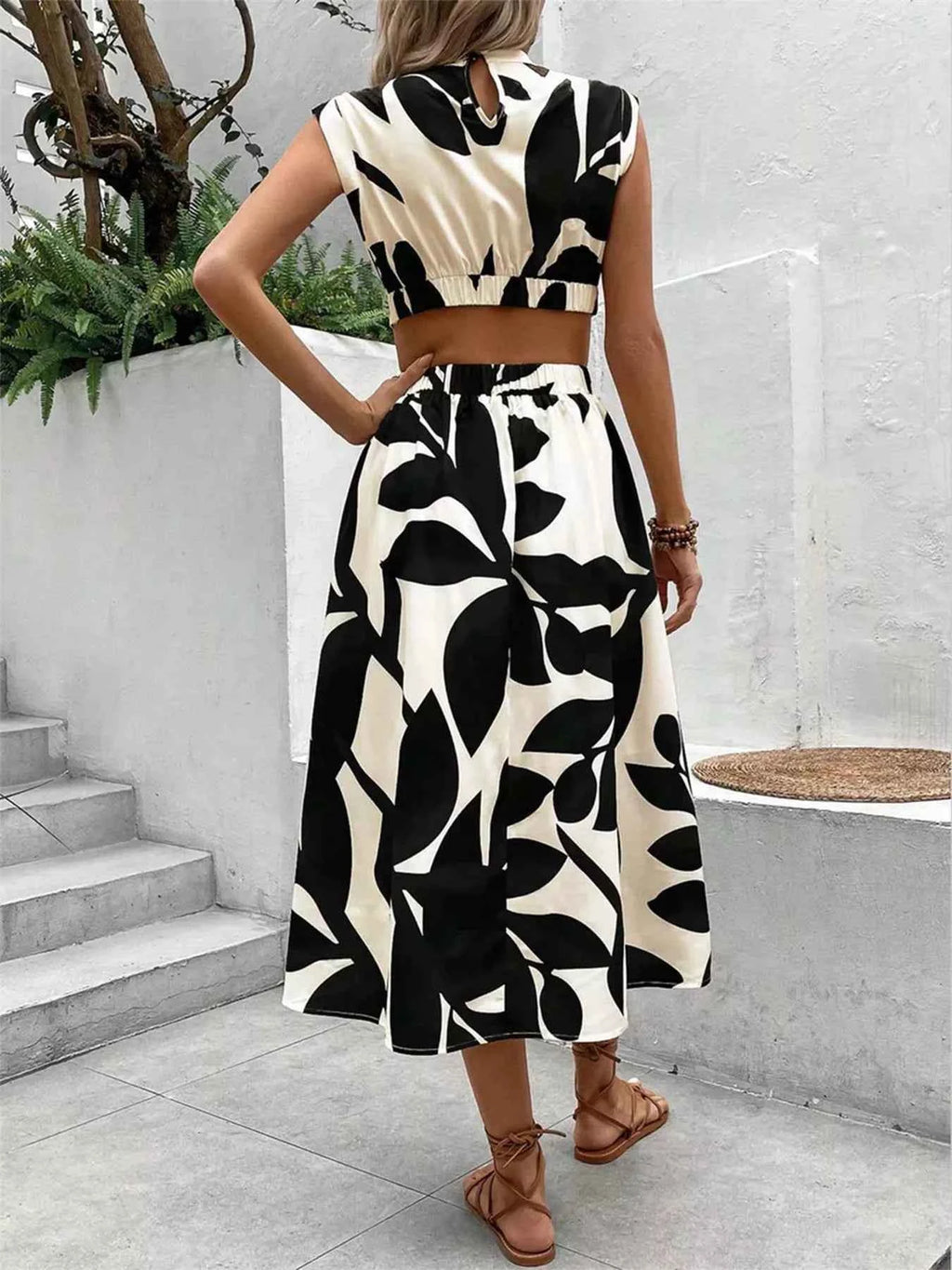 Printed Sleeveless Dress