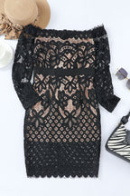 Off - Shoulder Long Sleeve Lace Dress - TNT Dress Co.