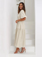 Half Sleeve Midi Dress - The Nicole - Tayan Dress Co.