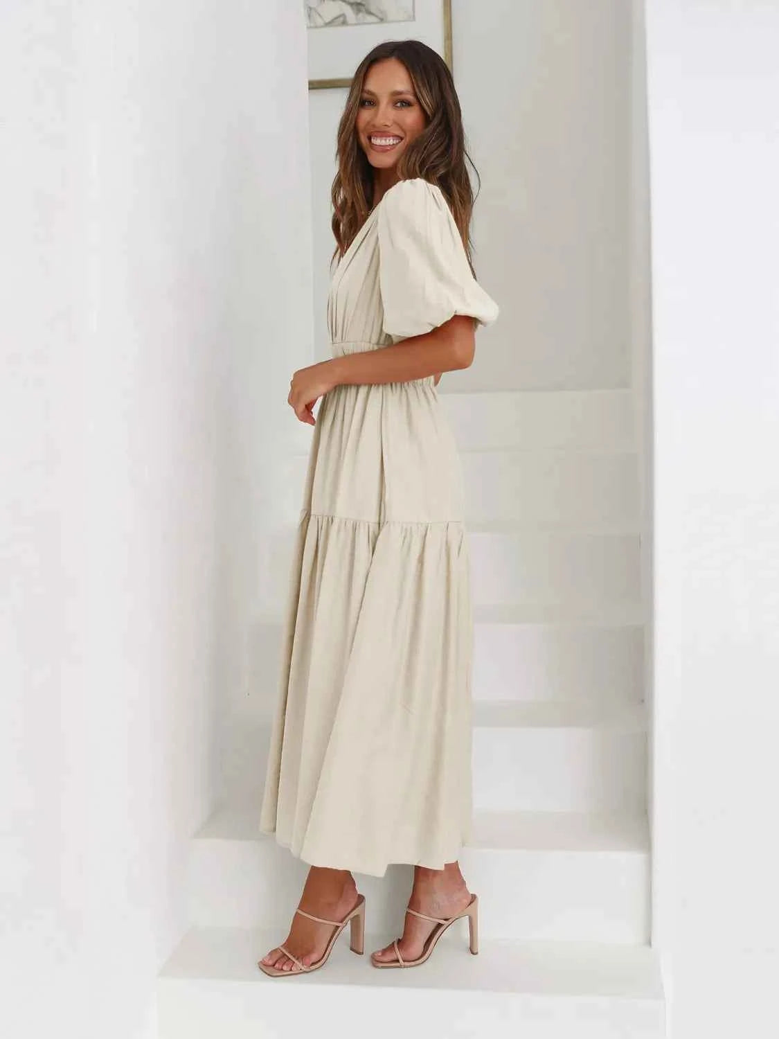 Half Sleeve Midi Dress