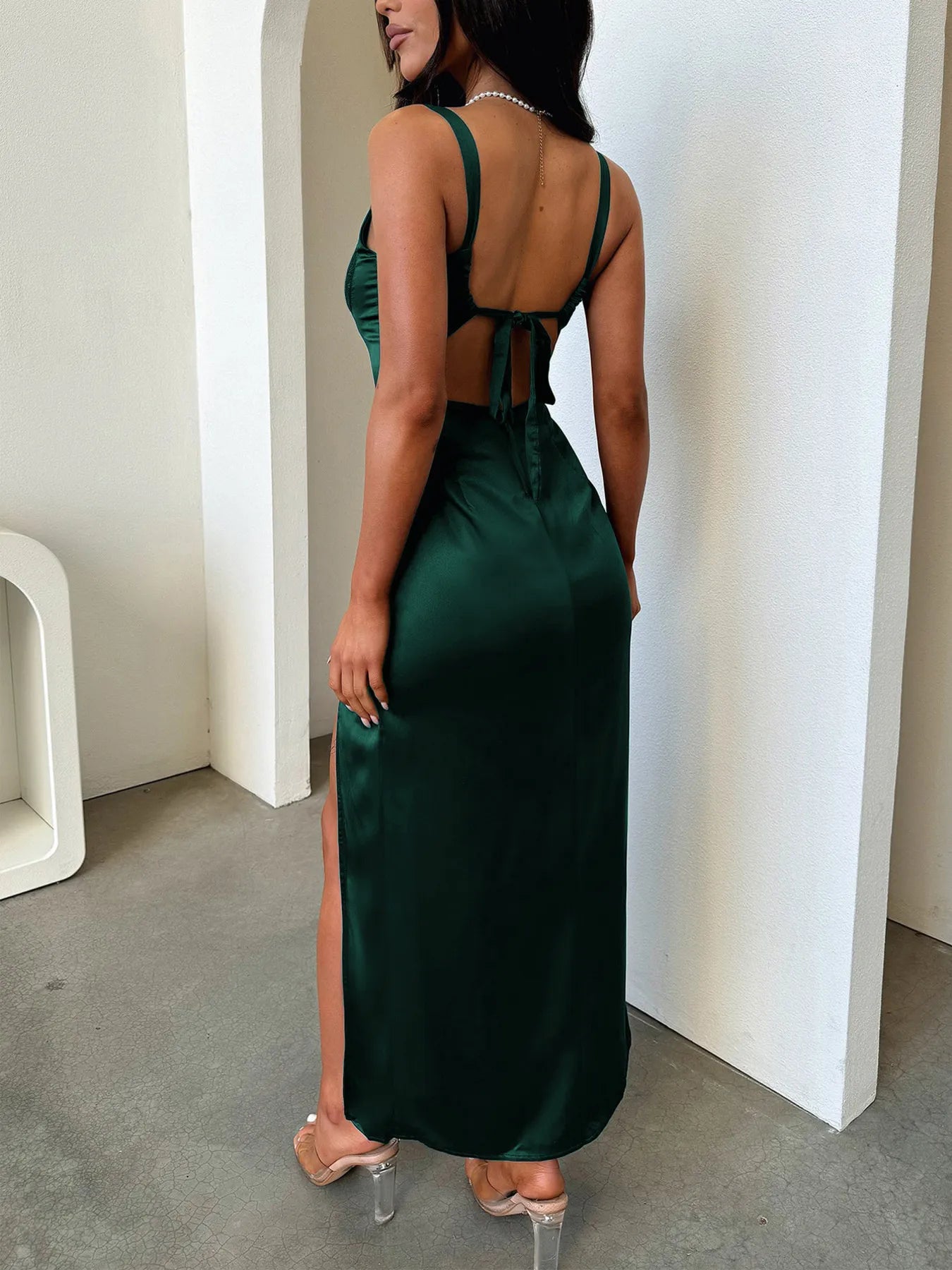 Split Lace Detail Cami Dress - TNT Dress Co.