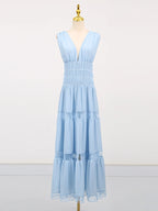V - Neck Sleeveless Maxi Dress - The Nicole - Tayan Dress Co.