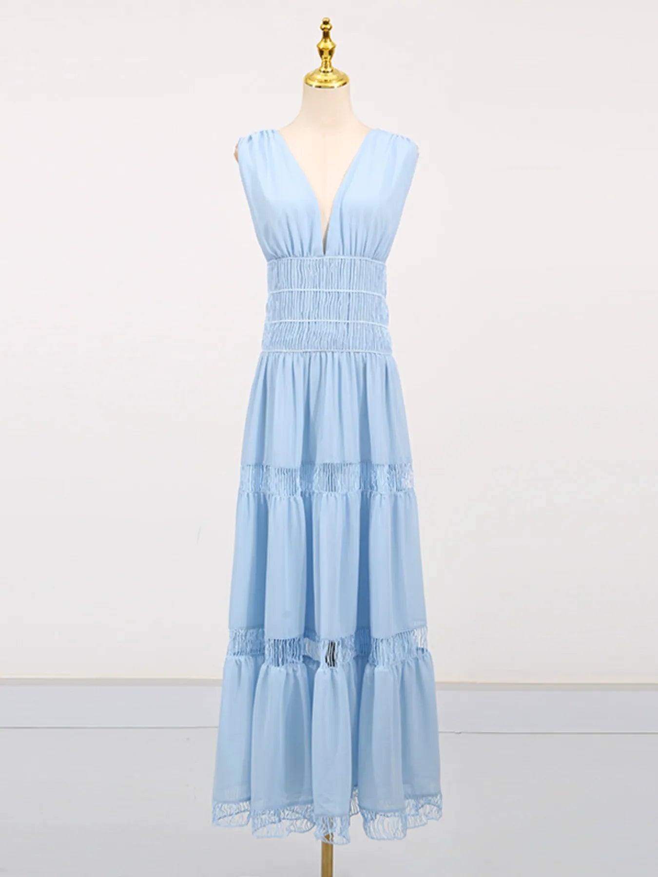 V - Neck Sleeveless Maxi Dress - The Nicole - Tayan Dress Co.