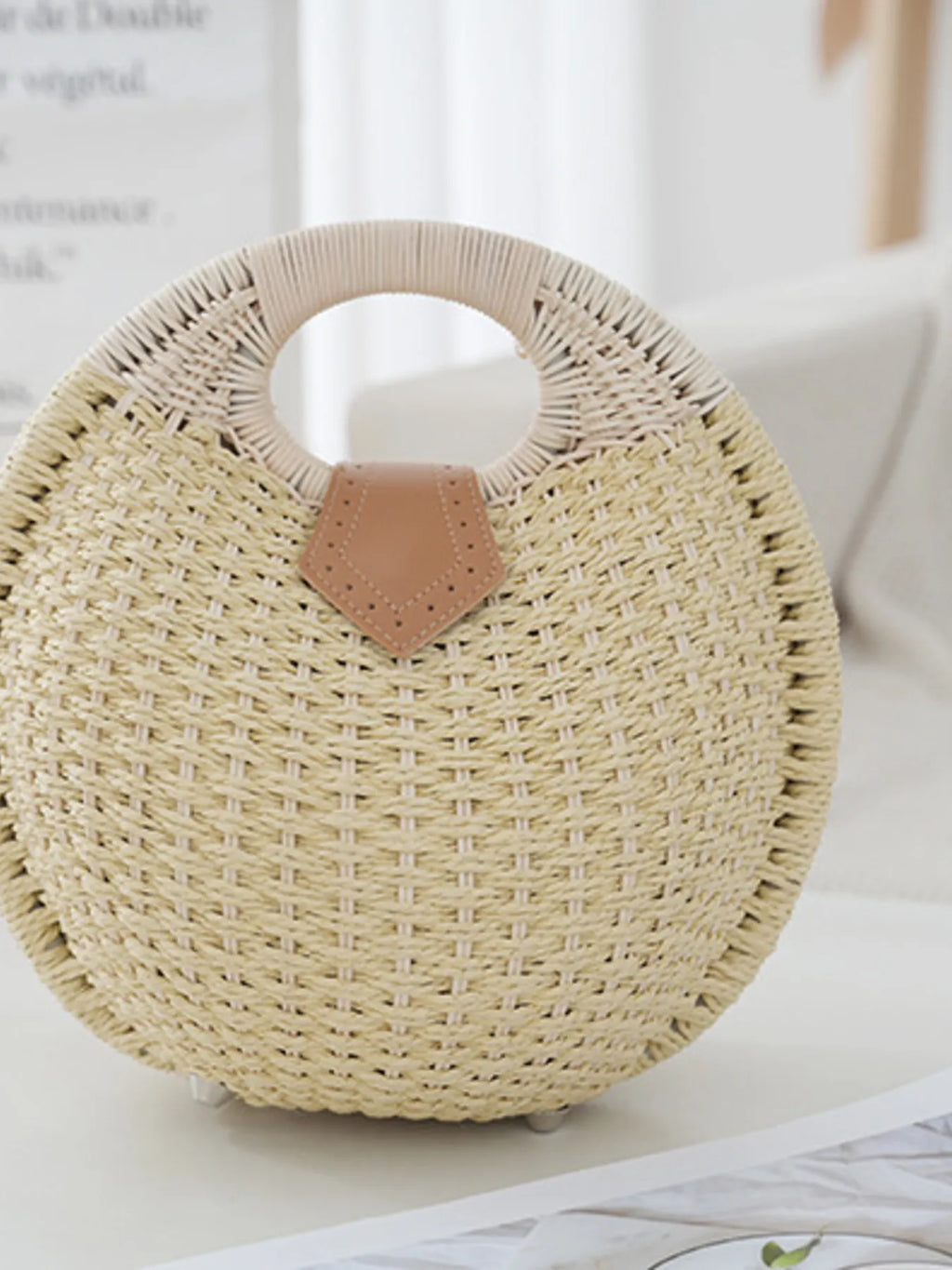 Braided Round Handbag - The Nicole - Tayan Dress Co.