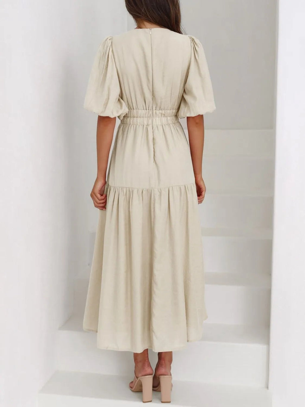 V - Neck Midi Dress - The Nicole - Tayan Dress Co.