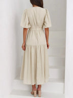 V - Neck Midi Dress - The Nicole - Tayan Dress Co.