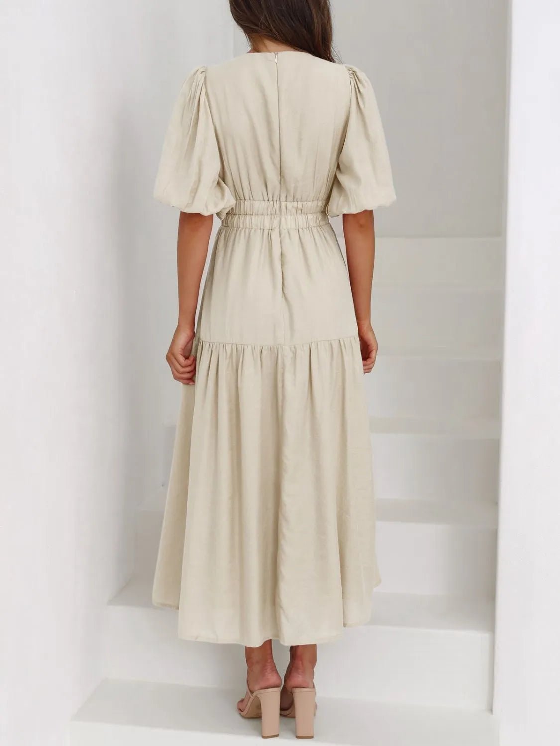 V - Neck Midi Dress - The Nicole - Tayan Dress Co.
