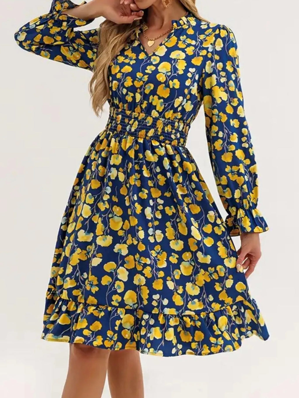 Long Sleeve Ruffle Dress - The Nicole - Tayan Dress Co.