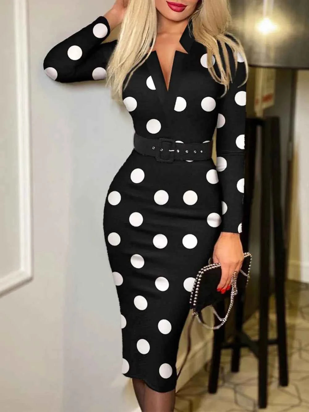 Long Sleeve Wrap Dress