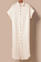 Button Down Short Sleeve Shirt Dress - TNT Dress Co.