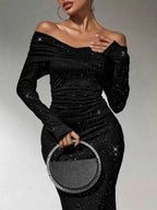 Off-Shoulder Evening Dress