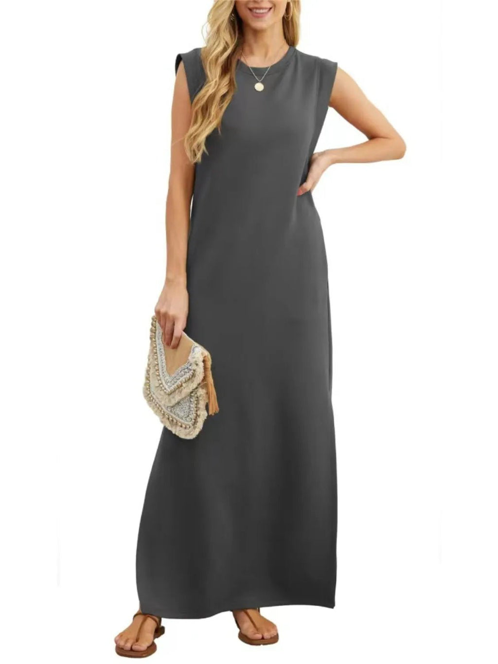 Sleeveless Maxi Tank Dress - The Nicole - Tayan Dress Co.