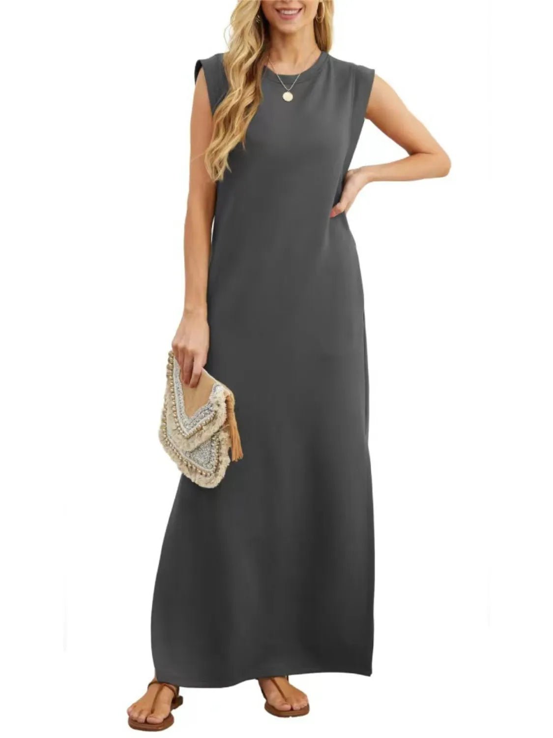 Sleeveless Maxi Tank Dress - The Nicole - Tayan Dress Co.