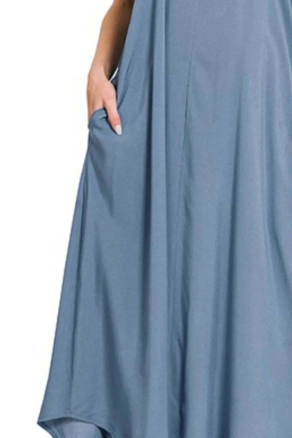 Zenana Woven Arc Hem Cami Dress With Flowy Pockets - TNT Dress Co.