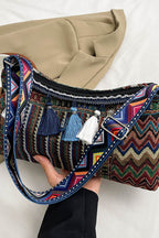 Adjustable Strap Shoulder Bag with Tassel Detail - TNT Dress Co.
