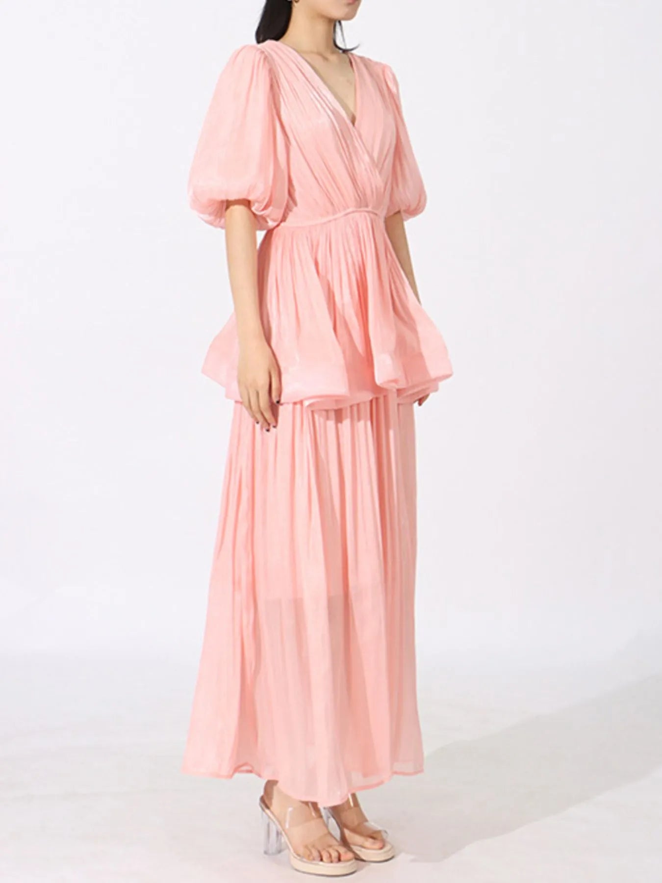 Mid Sleeve Maxi Dress - The Nicole - Tayan Dress Co.