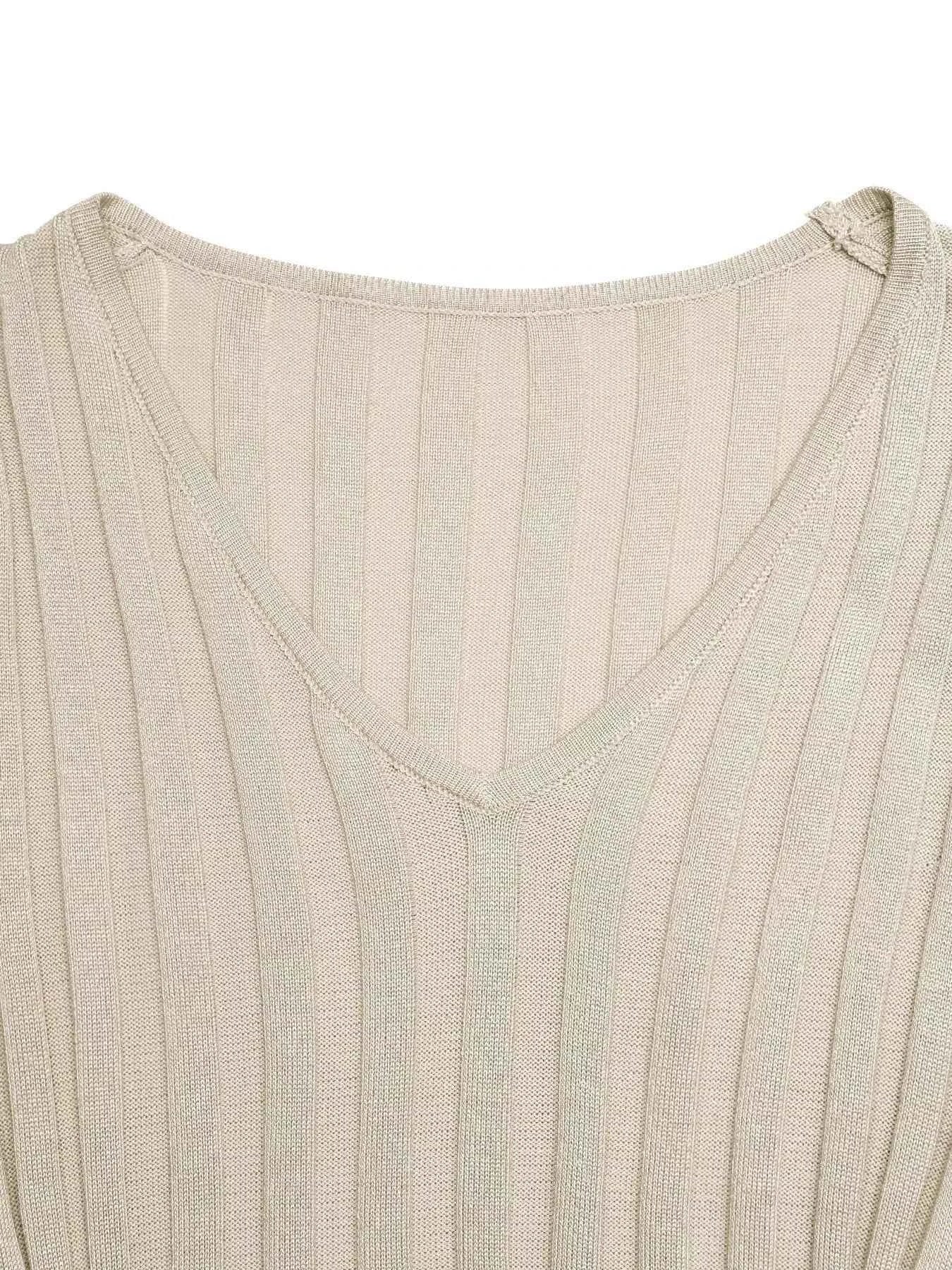 V-Neck Long Sleeve Dress