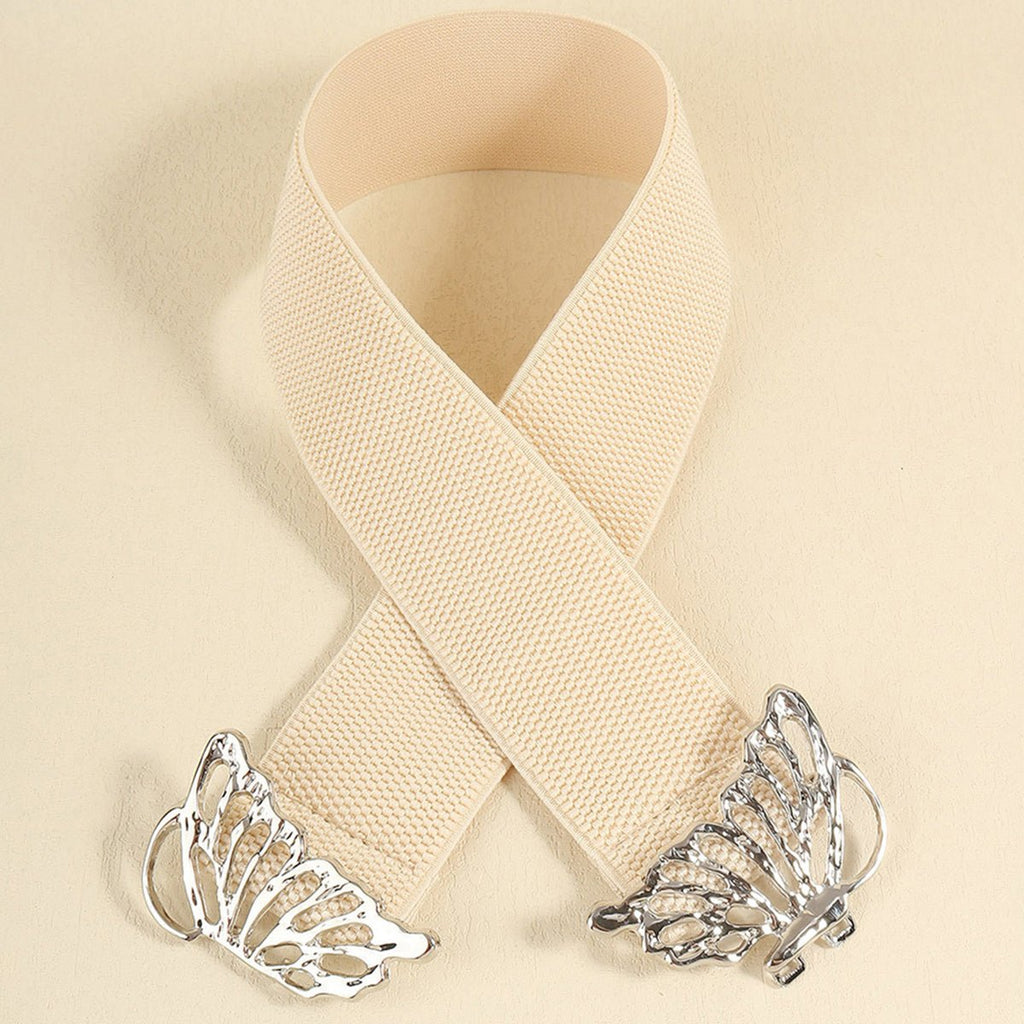 Butterfly Design Alloy Buckle Elastic Waist Belt - TNT Dress Co.