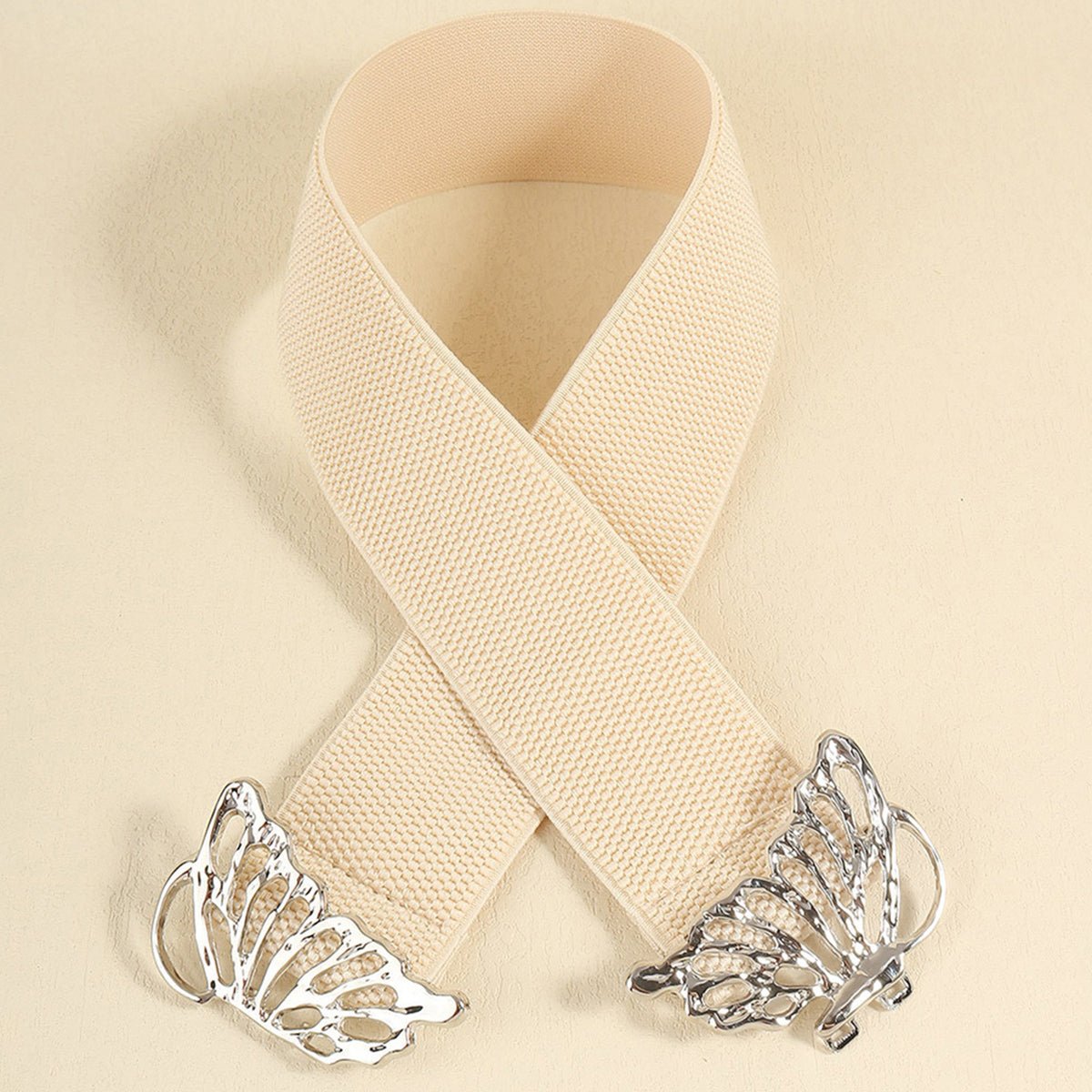 Butterfly Design Alloy Buckle Elastic Waist Belt - TNT Dress Co.