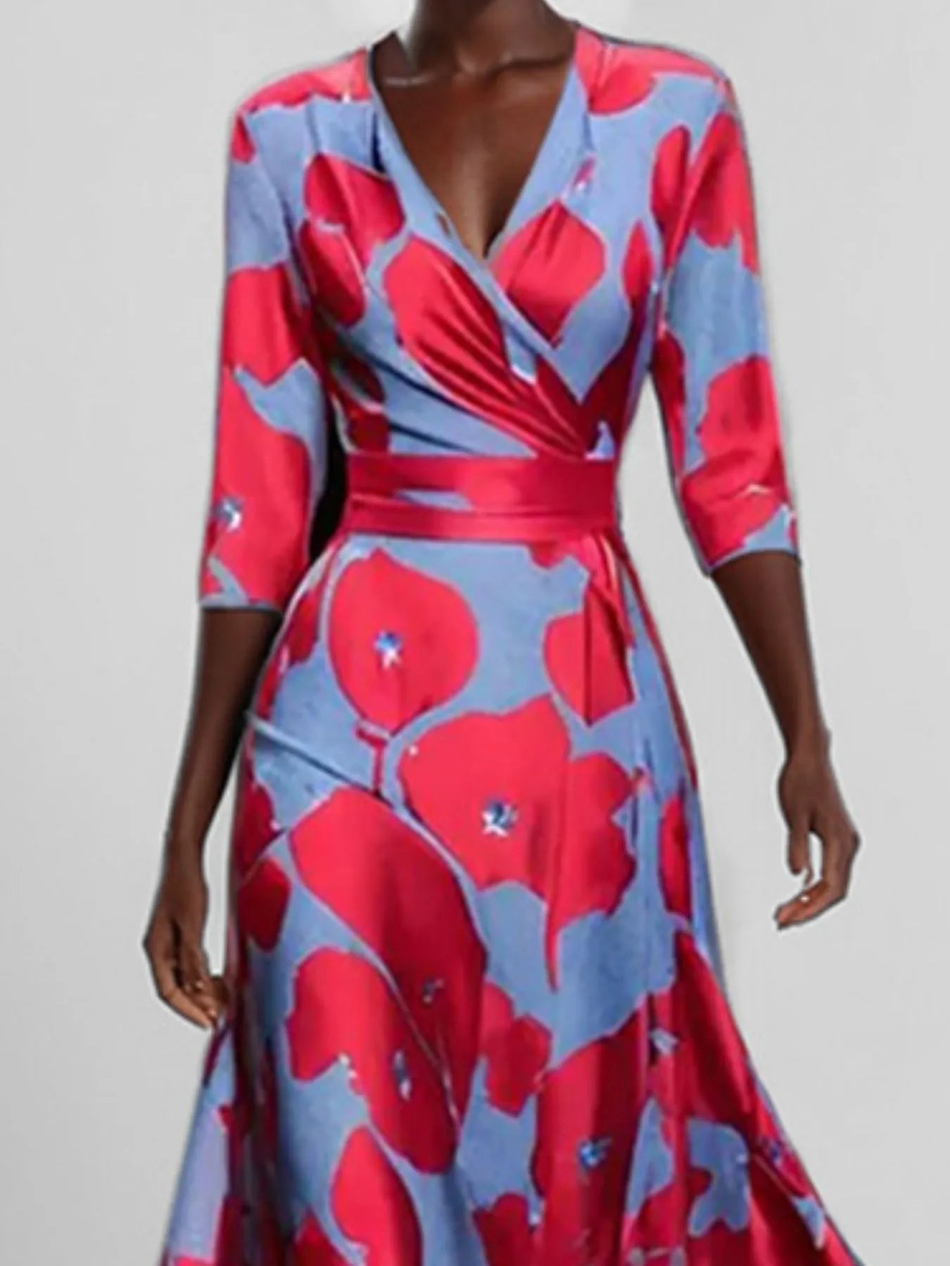 Floral Print Half Sleeve Maxi Dress - The Nicole - Tayan Dress Co.