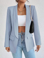 Shawl Collar Long Sleeve Blazer - TNT Dress Co.